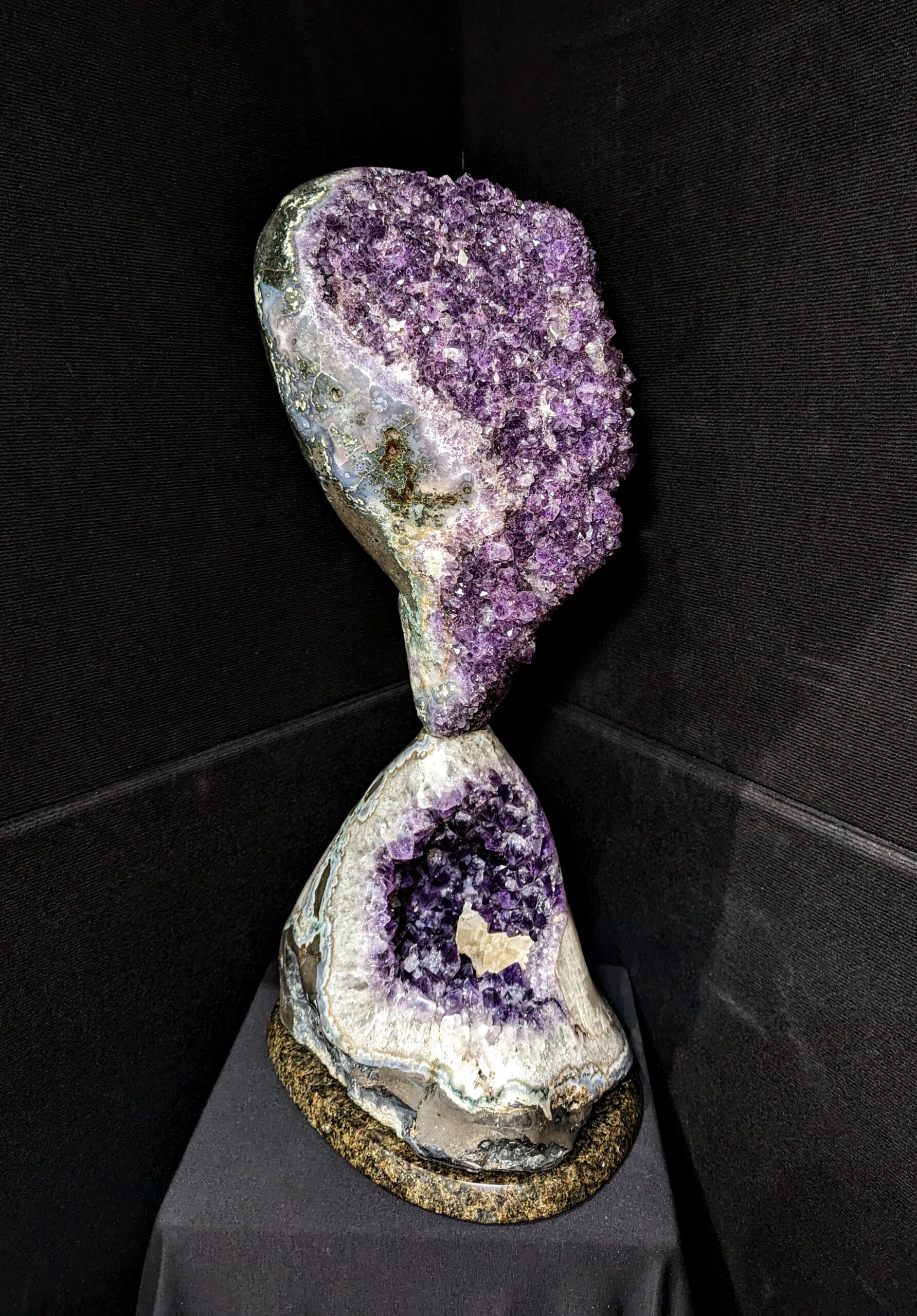 Brazilian Amethyst sculpture by Stone Art Studios