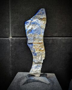 polished Lapis Lazuli sculpture created by Dusty Atkinson of Stone Art Studios