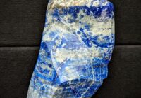 close up picture of polished Lapis Lazuli sculpture created by Dusty Atkinson of Stone Art Studios